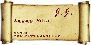 Jagyugy Júlia névjegykártya