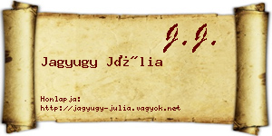 Jagyugy Júlia névjegykártya